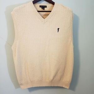 Cream Sleeveless Golf Vest